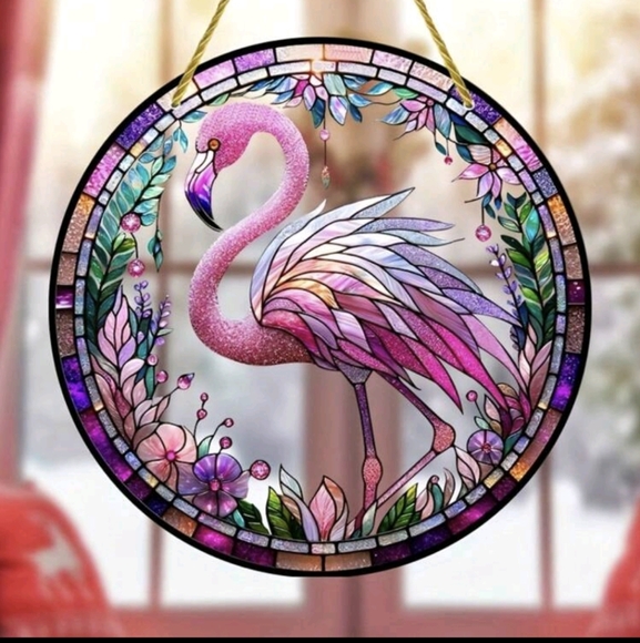 Pink Flamingo Acrylic Suncatcher - Picture 3 of 9